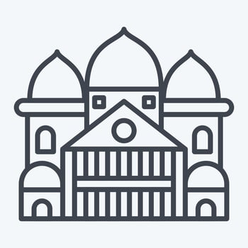 Icon Sacre Coeur. related to France symbol. line style. simple design editable. simple illustration vector
