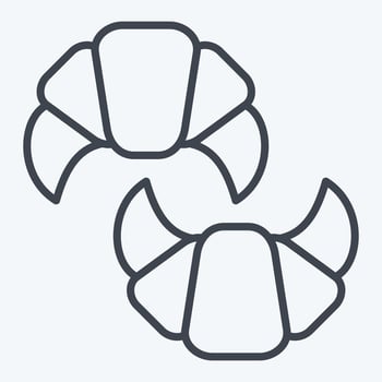 Icon Croissant. related to France symbol. line style. simple design editable. simple illustration vector