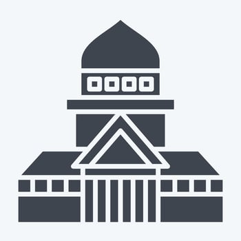 Icon Museum. related to France symbol. glyph style. simple design editable. simple illustration vector