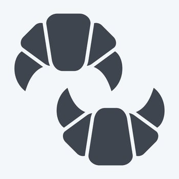 Icon Croissant. related to France symbol. glyph style. simple design editable. simple illustration vector
