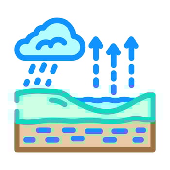aquifer recharge hydrogeologist color icon vector illustration
