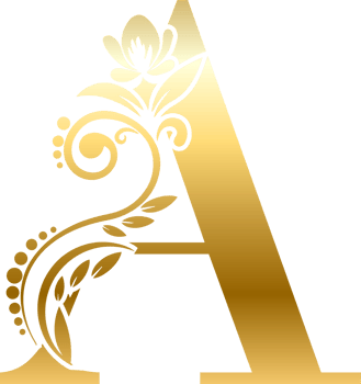Gold Letter A png
