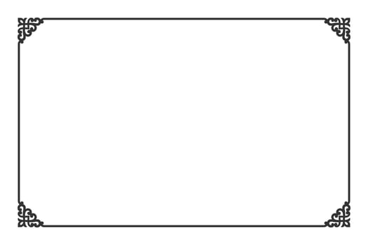 Ornamental decorative page frame. Vector border template