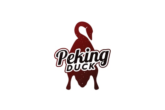 Peking duck logo, with traditional Beijing duck dishes for food and beverage businesses, restaurants, etc. vector