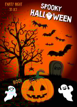 halloween party invitation. vector image