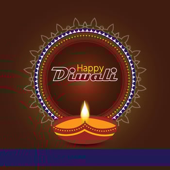 Happy Diwali with Diwali Lamp, Diwali celebration post, vector illustration design.
