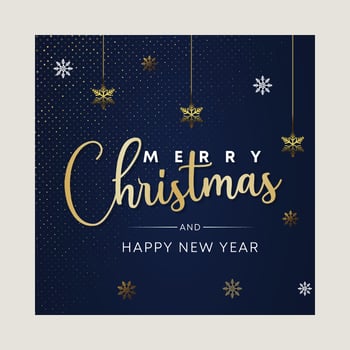 Christmas discount promo offers sale holiday seasonal banner. Modern Xmas banner design. Winter holidays social media poster. Merry Christmas and Happy New Year shopping promotion post vector