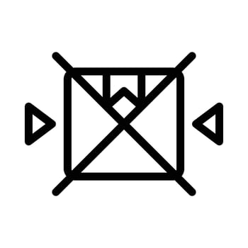 do not pack symbol icon vector