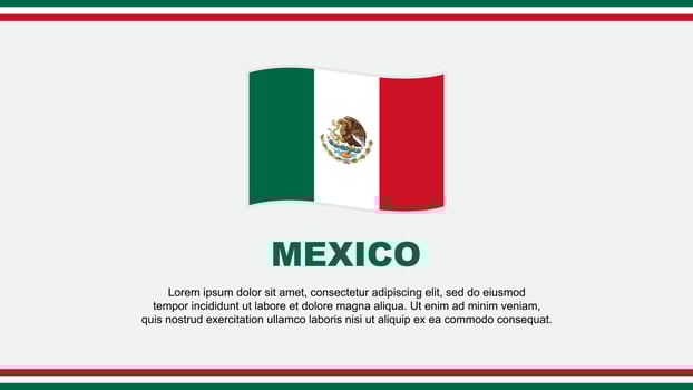 Mexico Flag Abstract Background Design Template. Mexico Independence Day Banner Social Media Vector Illustration. Mexico Design