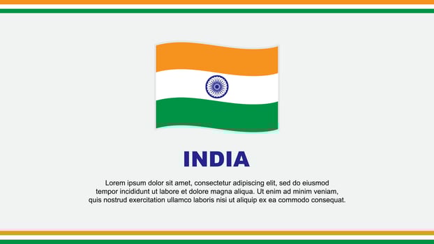 India Flag Abstract Background Design Template. India Independence Day Banner Social Media Vector Illustration. India Design