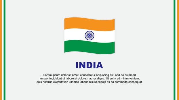 India Flag Abstract Background Design Template. India Independence Day Banner Social Media Vector Illustration. India Cartoon