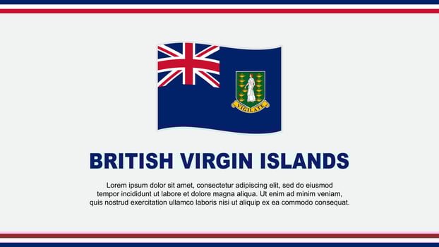 British Virgin Islands Flag Abstract Background Design Template. British Virgin Islands Independence Day Banner Social Media Vector Illustration. Design