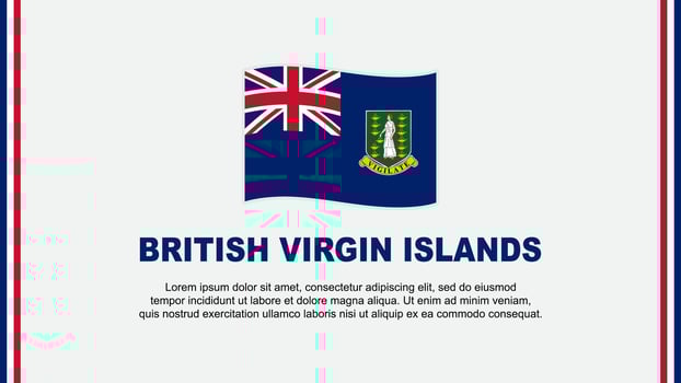 British Virgin Islands Flag Abstract Background Design Template. British Virgin Islands Independence Day Banner Social Media Vector Illustration. Cartoon