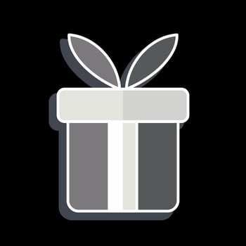 Icon Gift Love. related to Valentine Day symbol. glossy style. simple design editable. simple illustration vector