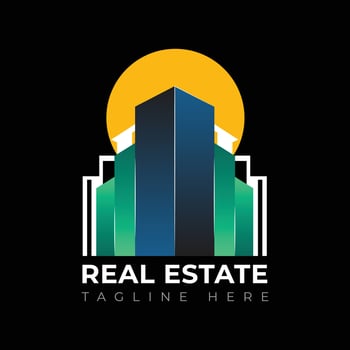 Real estate logo- Building icon vector-illustration design- logo template-elegant vector