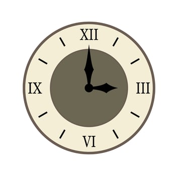 Classic Clock Design Illustration vector