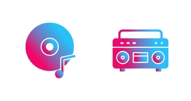 Music CD and Casette Icon vector