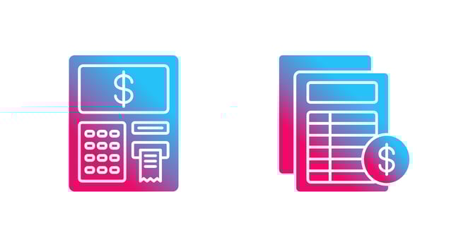 Atm and Invoice Icon vector