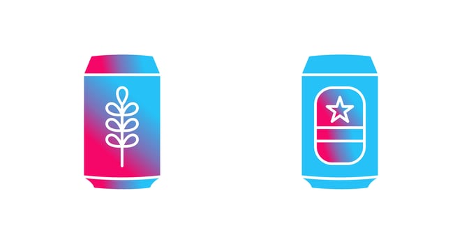 Beer Can and beerage Icon vector