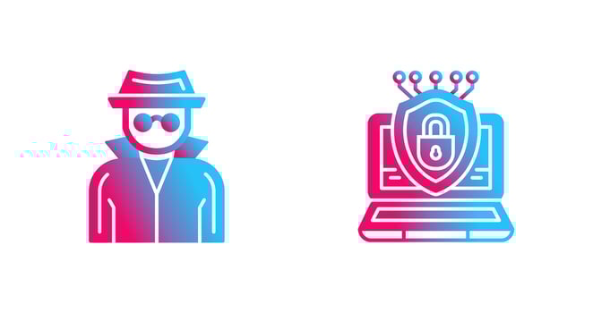 Spy and Protection Icon vector