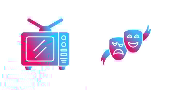 Tv and Theater Masks Icon vector