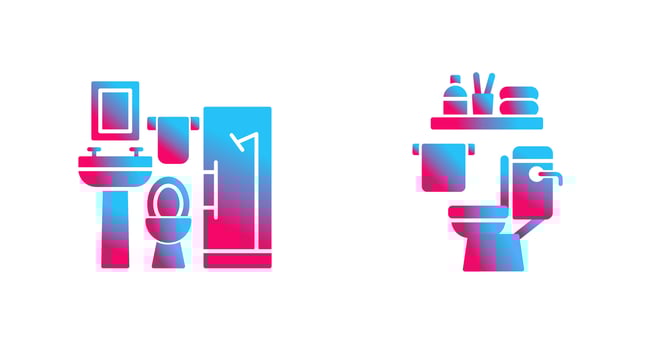 Bath and Toilet Icon vector