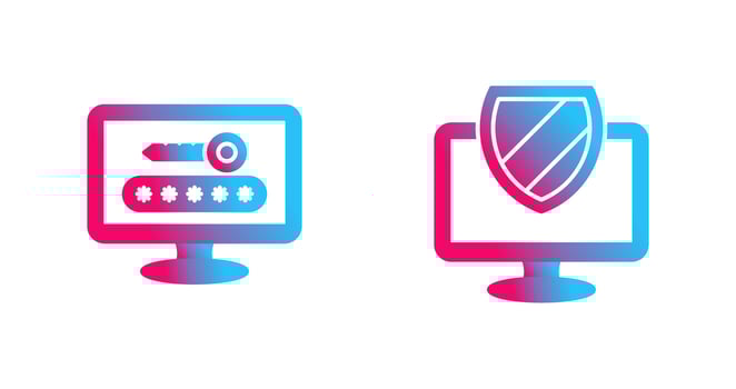 Password and Shield Icon vector