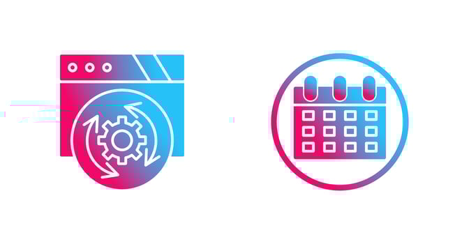 Update and Calendar Icon vector
