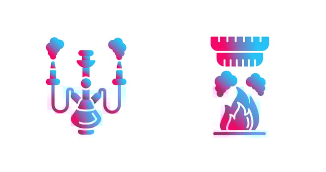 Shisha and Smoke Detector Icon vector
