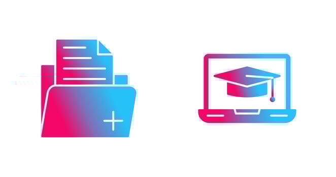 Folder and Laptop Icon vector