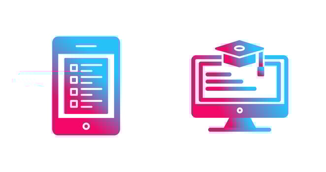 Online Test and Online Learning Icon vector