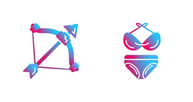 Crossbow and Bikini Icon vector