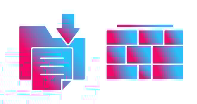 File Storage and Brick wall Icon vector