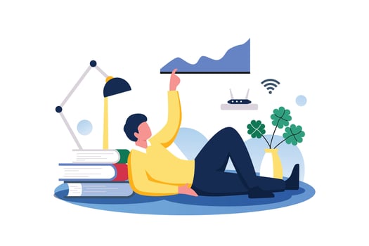 Business People And Charts - Flat Vector