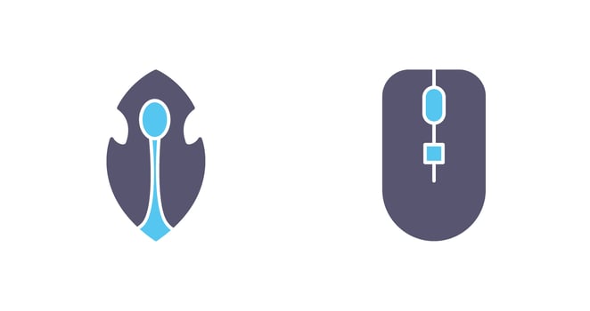 Game Character and Mouse Icon vector