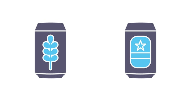Beer Can and beerage Icon vector
