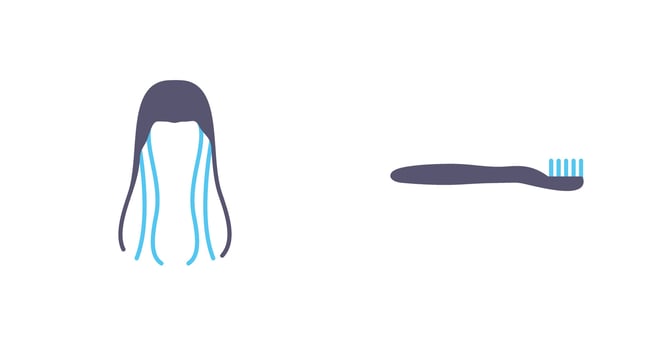 Toothbrush and Hair Icon vector