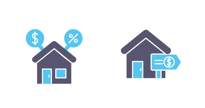 Mortgage and Sale Icon vector