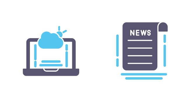 Weather and News Icon vector