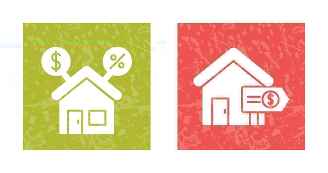 Mortgage and Sale Icon vector