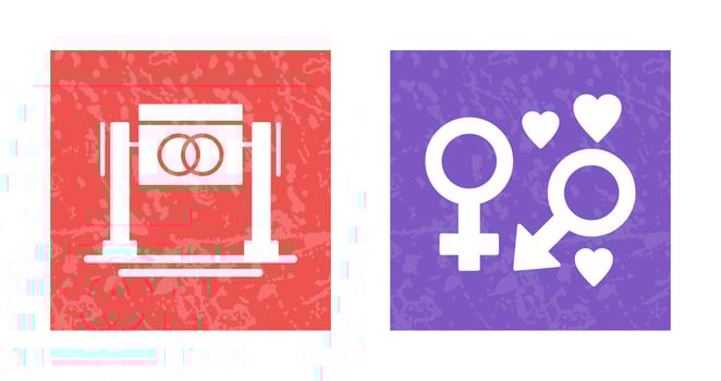 Wedding and Genders Icon vector
