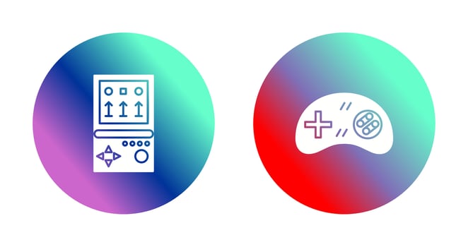 Brick Game and Gamng Control Icon vector