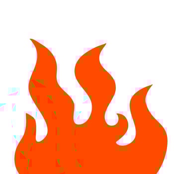 fire and flames. fire illustration. flame. illustration of a burning fire. vector