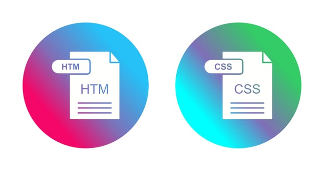 HTM and CSS Icon vector