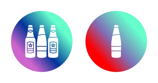 Beer Bottles and alcohol Icon vector