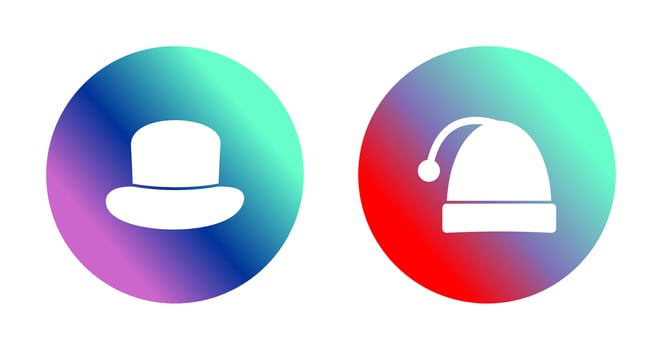 Hat and Christmas Icon vector