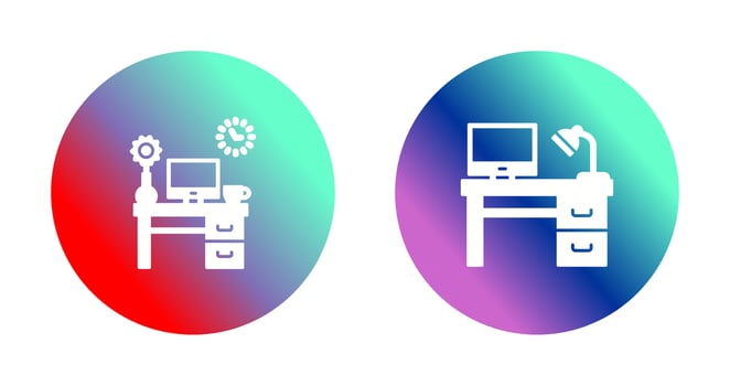 Work Table and Workplace Icon vector