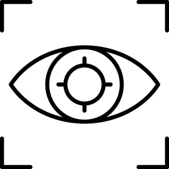 Eye Tracking Vector Icon