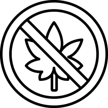 No Cannabis Vector Icon