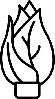 Belgian Endive Vector Icon
